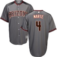 Arizona Diamondbacks #4 Ketel Marte Gray Road Women's Stitched MLB Jersey