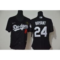 Los Angeles Los Angeles Dodgers #8 #24 Kobe Bryant Women Nike Black Cool Base 2020 KB Patch MLB Jersey