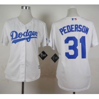 Los Angeles Dodgers #31 Joc Pederson White Home Women's Stitched MLB Jersey