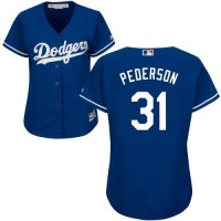 Los Angeles Dodgers #31 Joc Pederson Blue Alternate Women's Stitched MLB Jersey