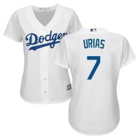 Los Angeles Dodgers #7 Julio Urias White Home Women's Stitched MLB Jersey