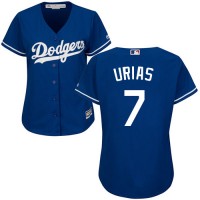 Los Angeles Dodgers #7 Julio Urias Blue Alternate Women's Stitched MLB Jersey