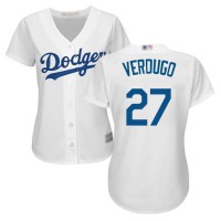 Los Angeles Dodgers #27 Alex Verdugo White Home Women's Stitched MLB Jersey
