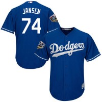 Los Angeles Dodgers #74 Kenley Jansen Blue Alternate 2018 World Series Women's Stitched MLB Jersey