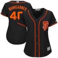 San Francisco Giants #40 Madison Bumgarner Black Women's Alternate Stitched MLB Jersey
