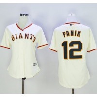 San Francisco Giants #12 Joe Panik Cream Women's Home Stitched MLB Jersey