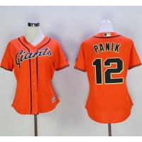 San Francisco Giants #12 Joe Panik Orange Women's Alternate Stitched MLB Jersey