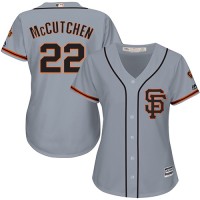 San Francisco Giants #22 Andrew McCutchen Grey Road 2 Women's Stitched MLB Jersey