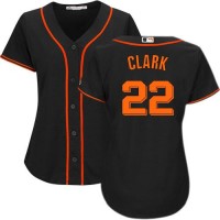 San Francisco Giants #22 Will Clark Black Alternate Women's Stitched MLB Jersey