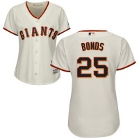 San Francisco Giants #25 Barry Bonds Cream Home Women's Stitched MLB Jersey