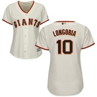 San Francisco Giants #10 Evan Longoria Cream Home Women's Stitched MLB Jersey