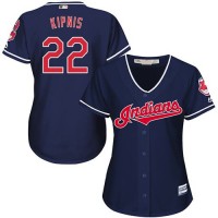 Cleveland Guardians #22 Jason Kipnis Navy Blue Women's Alternate Stitched MLB Jersey