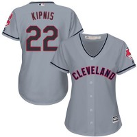 Cleveland Guardians #22 Jason Kipnis Grey Women's Road Stitched MLB Jersey