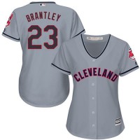 Cleveland Guardians #23 Michael Brantley Grey Women's Road Stitched MLB Jersey