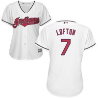 Cleveland Guardians #7 Kenny Lofton White Home Women's Stitched MLB Jersey
