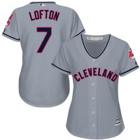 Cleveland Guardians #7 Kenny Lofton Grey Road Women's Stitched MLB Jersey