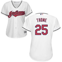 Cleveland Guardians #25 Jim Thome White Home Women's Stitched MLB Jersey