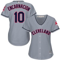 Cleveland Guardians #10 Edwin Encarnacion Grey Road Women's Stitched MLB Jersey