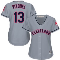 Cleveland Guardians #13 Omar Vizquel Grey Road Women's Stitched MLB Jersey