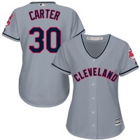 Cleveland Guardians #30 Joe Carter Grey Road Women's Stitched MLB Jersey