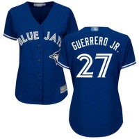 Toronto Blue Jays #27 Vladimir Guerrero Jr. Blue Alternate Women's Stitched MLB Jersey