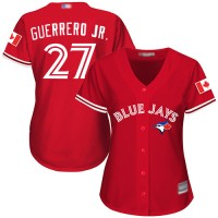 Toronto Blue Jays #27 Vladimir Guerrero Jr. Red Canada Day Women's Stitched MLB Jersey