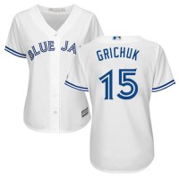 Toronto Blue Jays #15 Randal Grichuk White Home Women's Stitched MLB Jersey