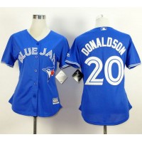 Toronto Blue Jays #20 Josh Donaldson Blue Alternate Women's Stitched MLB Jersey