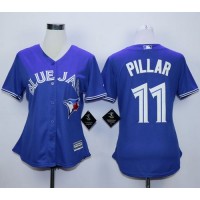 Toronto Blue Jays #11 Kevin Pillar Blue Alternate Women's Stitched MLB Jersey