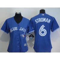 Toronto Blue Jays #6 Marcus Stroman Blue Women's Alternate Stitched MLB Jersey