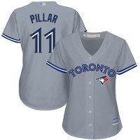 Toronto Blue Jays #11 Kevin Pillar Grey Road Women's Stitched MLB Jersey