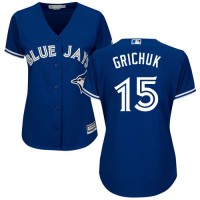 Toronto Blue Jays #15 Randal Grichuk Blue Alternate Women's Stitched MLB Jersey