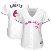 Toronto Blue Jays #6 Marcus Stroman White Mother's Day Cool Base Women's Stitched MLB Jersey