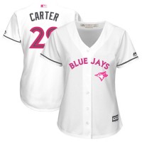 Toronto Blue Jays #29 Joe Carter White Mother's Day Cool Base Women's Stitched MLB Jersey