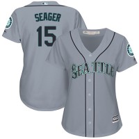 Seattle Mariners #15 Kyle Seager Grey Road Women's Stitched MLB Jersey