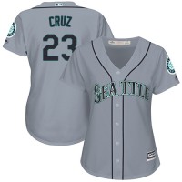 Seattle Mariners #23 Nelson Cruz Grey Road Women's Stitched MLB Jersey
