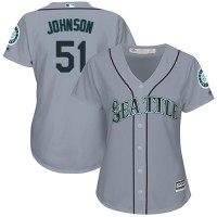 Seattle Mariners #51 Randy Johnson Grey Road Women's Stitched MLB Jersey