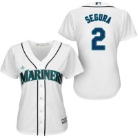 Seattle Mariners #2 Jean Segura White Home Women's Stitched MLB Jersey
