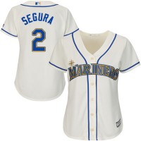 Seattle Mariners #2 Jean Segura Cream Alternate Women's Stitched MLB Jersey