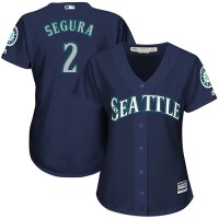 Seattle Mariners #2 Jean Segura Navy Blue Alternate Women's Stitched MLB Jersey