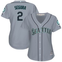 Seattle Mariners #2 Jean Segura Grey Road Women's Stitched MLB Jersey
