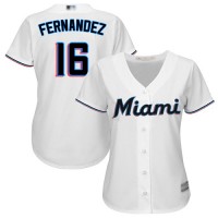 Miami Marlins #16 Jose Fernandez White Home Women's Stitched MLB Jersey