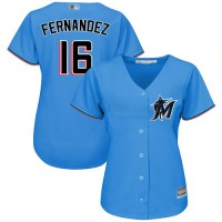 Miami Marlins #16 Jose Fernandez Blue Alternate Women's Stitched MLB Jersey