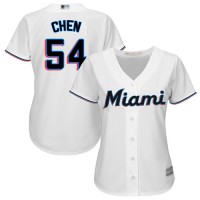 Miami Marlins #54 Wei-Yin Chen White Home Women's Stitched MLB Jersey