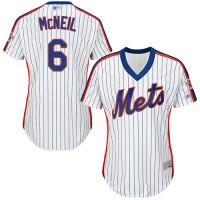 New York Mets #6 Jeff McNeil White(Blue Strip) Alternate Women's Stitched MLB Jersey