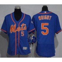 New York Mets #5 David Wright Blue Flexbase Authentic Women's Stitched MLB Jersey