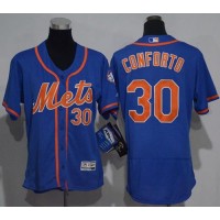 New York Mets #30 Michael Conforto Blue Flexbase Authentic Women's Stitched MLB Jersey