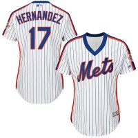 New York Mets #17 Keith Hernandez White(Blue Strip) Alternate Women's Stitched MLB Jersey
