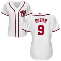 Washington Nationals #9 Brian Dozier White Women's Home Cool Base Stitched MLB Jersey