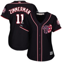 Washington Nationals #11 Ryan Zimmerman Navy Blue Alternate 2019 World Series Champions Women's Stitched MLB Jersey